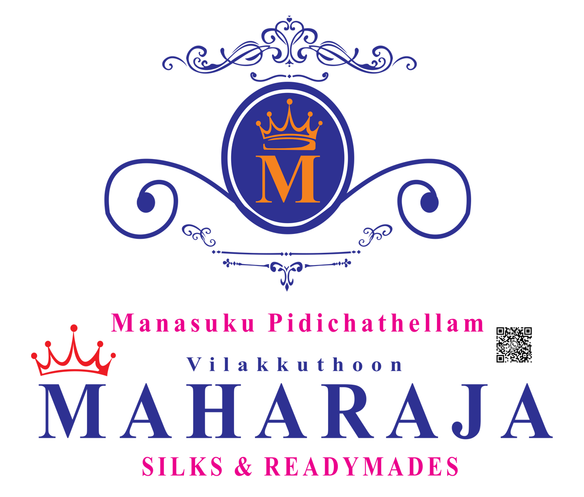 Maharaja Silks & Sarees textile logo by RVK Digital Agency – saree and clothing brand identity